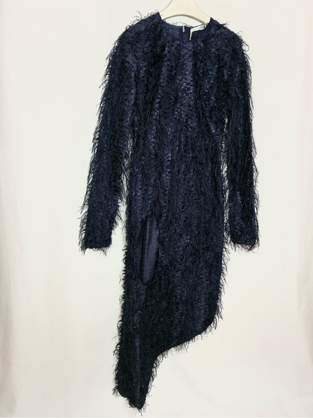 NEW. Silvia Astore Texture Long Dress In Lurex. NWT